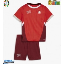 Sveits Hjemmedraktsett Barn EM 2024 Kortermet (+ Korte bukser)